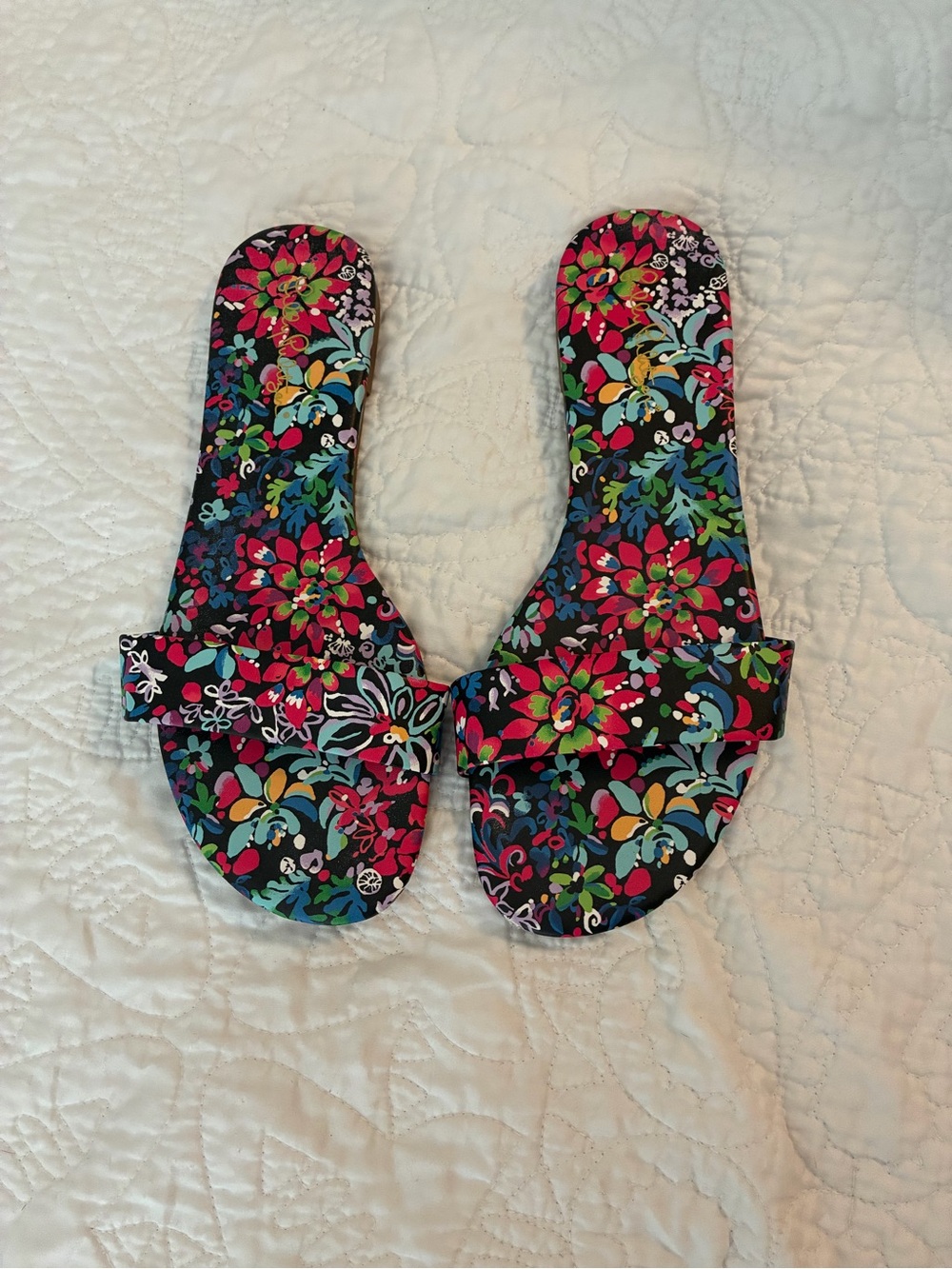 Lilly Pulitzer Floral Slide Sandals size 10!